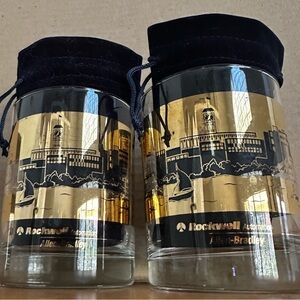 Vintage - Rockwell - Allen Bradley Rocks Glasses - set of 2